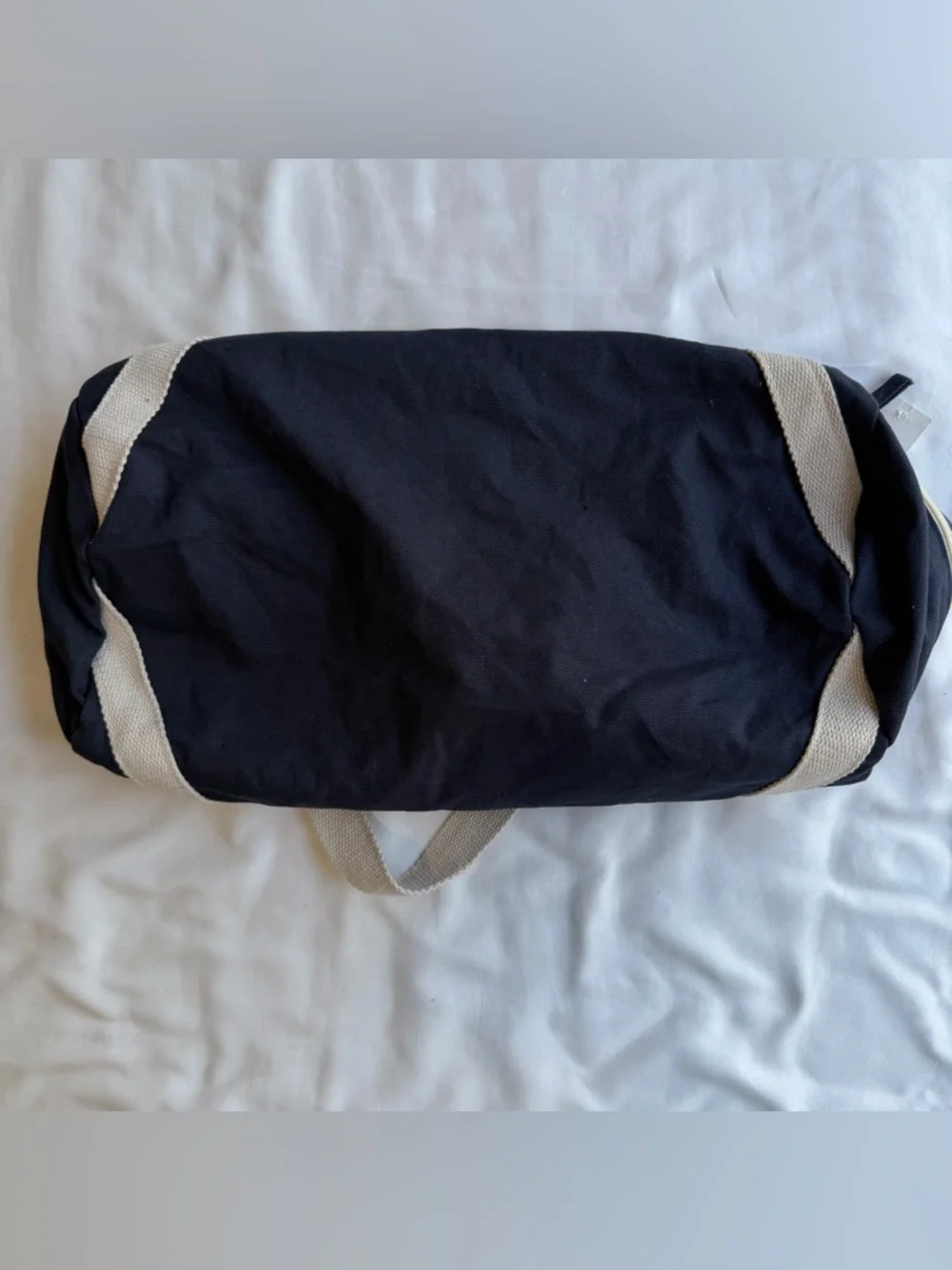 Bloomingdale’s Weekender Duffel Bag - Navy with Cream Straps